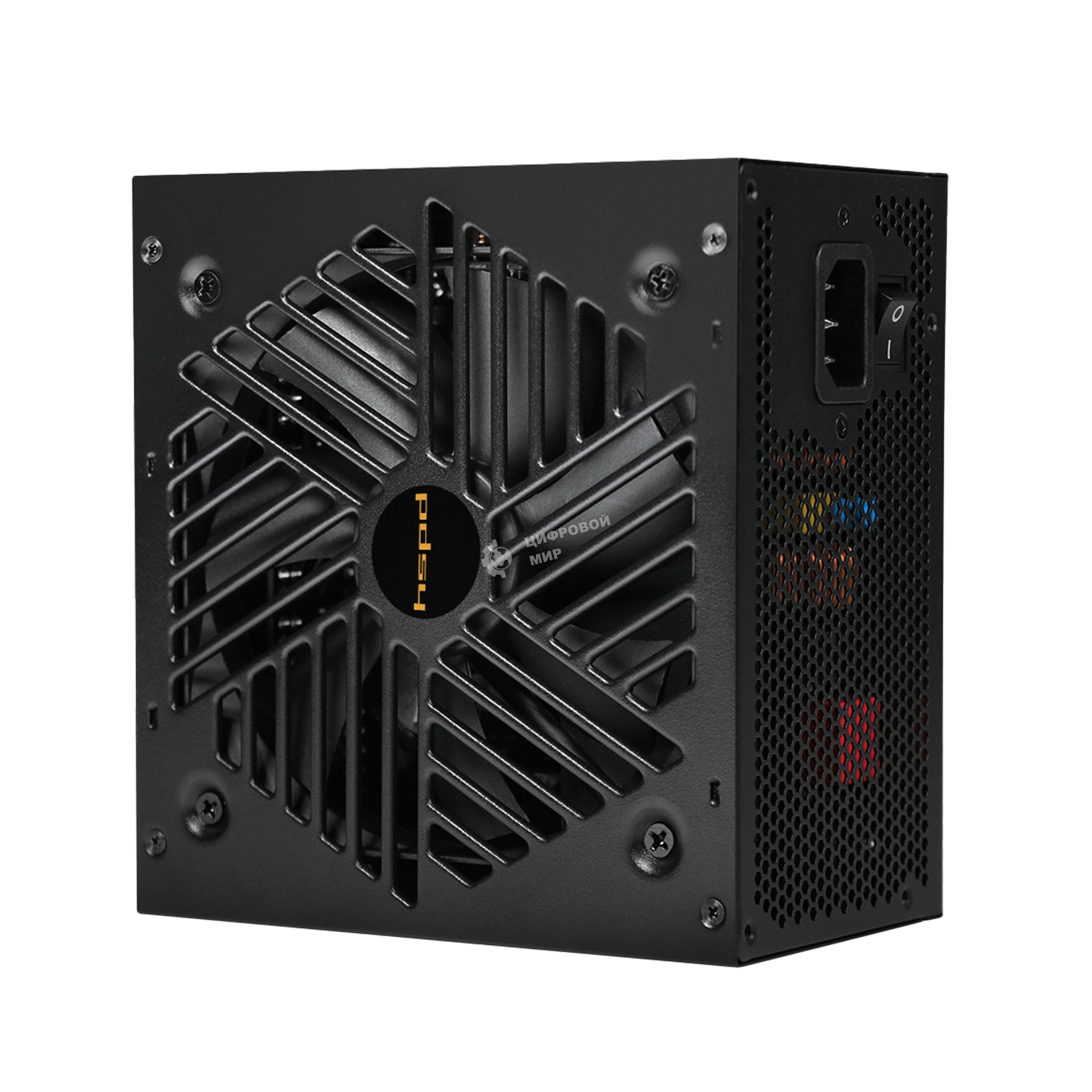 Блок питания Power Supply HSPD, 850W 80 PLUS Gold (ATX, 3.1, PCIe 5.1, Full modular, 1x24(20+4)pin 600мм, 2xCPU 8(4+4)pin 700мм, 2xPCIe*2 8(6+2)pin 550+150мм, 1x12V(2x6) 12+4pin 600W 550мм 2xSATA*3 500+150+150мм, 1xMOLEX4pin*3+FDD 500+150+150+150мм, Active, 120x120мм, 150x140x86мм, APFC, OVP, UVP, SCP, OCP, OTP, OPP, NLO, SIP, black)