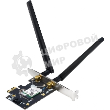 Сетевой адаптер Wi-Fi + Bluetooth Asus PCE-BE6500 BE6500 PCI Express 2ант.