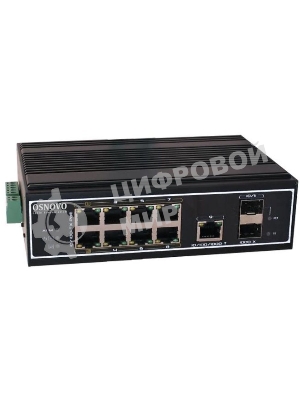 Коммутатор Osnovo SW-60812/I 8x100Mb 1G 2SFP 300W