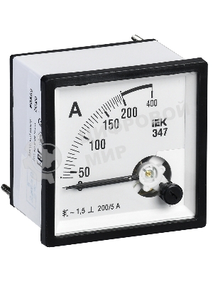 Амперметр Э47 72х72мм 200/5А кл. точн. 1.5 IEK IPA10-6-0200-E