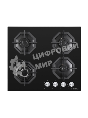 Газовая варочная панель Maunfeld EGHG.64.23CB/G, 4 конфорки, закаленное стекло, черный