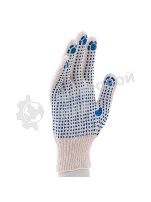 Перчатки трикотажные, с ПВХ точкой, 10 класс Россия