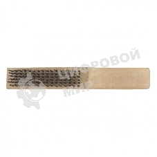 Щетка СИБРТЕХ зачистная 6-и рядная, закаленная прямая проволока с деревянной ручкой
