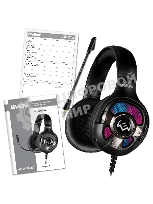 Наушники с микрофоном SVEN AP-U1100MV черный 2.2м мониторные оголовье