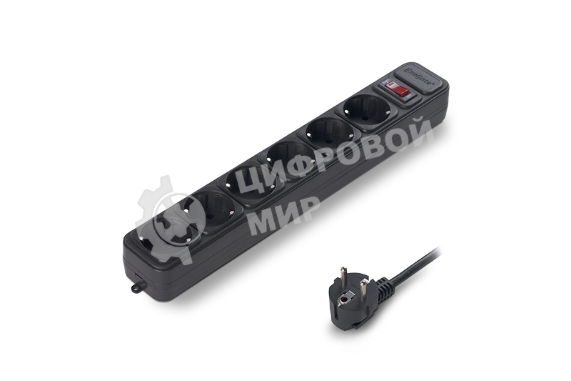 Сетевой фильтр ExeGate EX119395RUS SP-6-5B (6 розеток, 5 м, евровилка, черный)