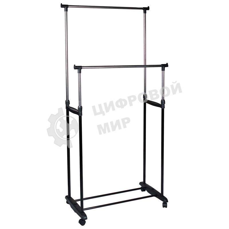 Вешалка напольная Рыжий кот CR465 на колесах 2 перекладины CR465, размер: 78x42x93x168 см
