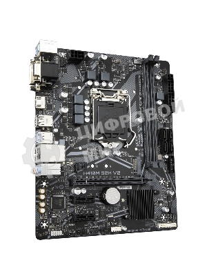 Материнская плата Gigabyte H410M S2H V2, LGA 1200, Intel H470, 2xDDR4, 4xSATA, 1xM.2, 1xPCIe 3.0 x16, 2xPCIe 3.0 x1, 1xDVI-D, 1xHDMI, 1xVGA, 1x 1Gb LAN, 2xUSB-A 3.2 Gen 1, 4xUSB-A 2.0, 3x3.5 мм, 7.1, Micro ATX