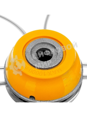 Головка триммерная Denzel универсальная алюминиевый корпус, леска до 4 мм D