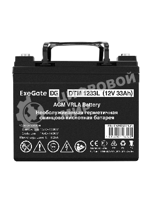 Аккумуляторная батарея ExeGate DTM 1233L (12V 33Ah, болт М6)