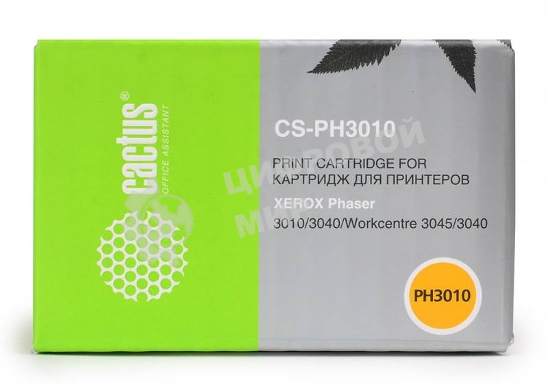Картридж лазерный Cactus CS-PH3010 (106R02181) черный (1000 стр.) для Xerox Phaser 3010/WorkCentre 3045