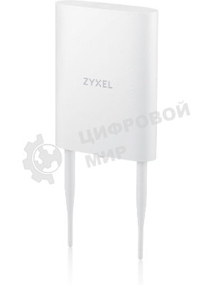 Гибридная уличная точка доступа Zyxel NebulaFlex NWA55AXE, 802.11a/b/g/n/ac/ax (2,4 и 5 ГГц), внешние антенны 2x2 (в комплекте), до 575+1200 Мбит/с, 1xLAN GE, защита от 4G/5G, без поддержки Captive po