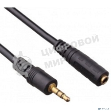 Удлинитель звуковой Exegate (3.5мм Jack M - 3.5мм Jack F) 3.0м позолоченные разъемы