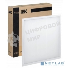 Светильник светодиодный ДВО IEK LDVO3-6571-45-4000-K01 6571-O 45Вт 4000К 595х595х20 опал аналог люм.свет. 4х18 накладных или в потолок Армстронг