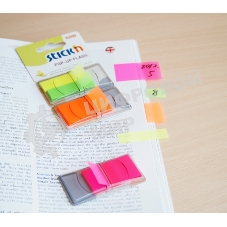 Закладки самоклеящиеся, индексы пластиковые Stick`n 26014 25x45мм, 1 цвет в упаковке, 50 листов, Z-сложение блистер