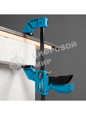 Струбцина Gross 20702 реечная быстрозаж. пистолет. пошаг.механизм пл. корпус 300мм