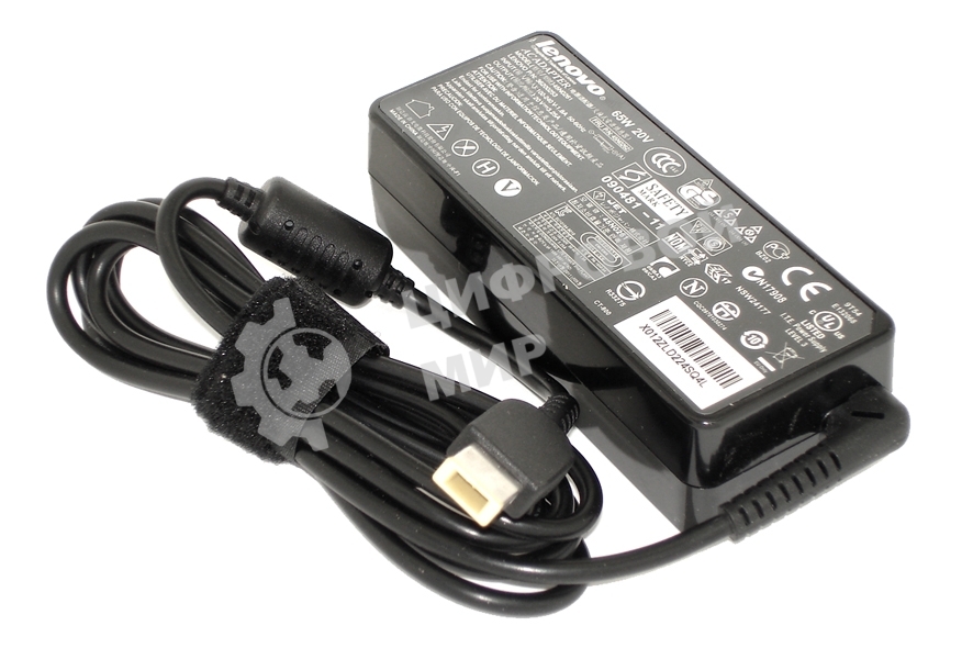 Блок питания (сетевой адаптер) для ноутбуков Lenovo 20V 3.25A 65W Rectangle (прямоугольный)