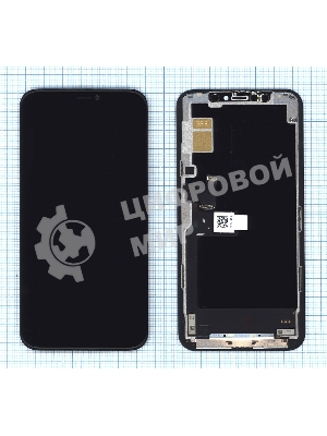 Дисплей Amperin для iPhone 11 Pro в сборе с тачскрином (Soft Oled), черный