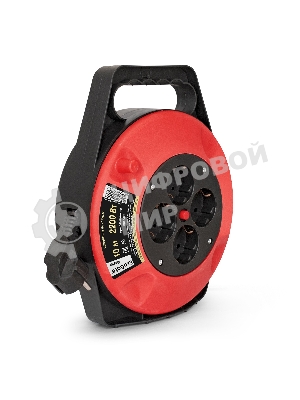 Удлинитель на катушке ExeGate EX286336RUS Master ECS-1-1B (4 евророзетки с заземлением, 10 м, защита от детей, защита от перегрузки, 3х1,0 мм2, 10А/2.2 кВт)