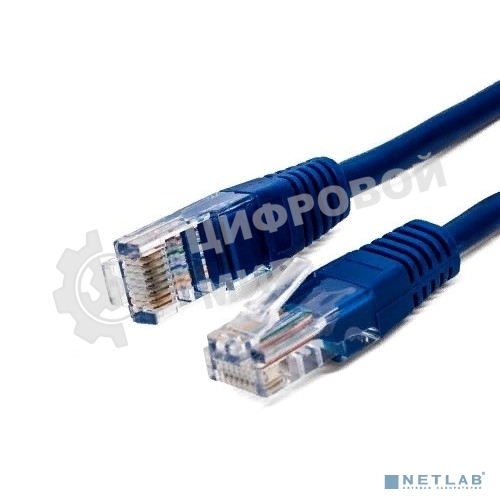 Кабель патч-корд, Filum FL-U5-C-3M-BL U/UTP 5e cat. 3м, 26AWG(7x0.16 мм), чистая медь, PVC, синий