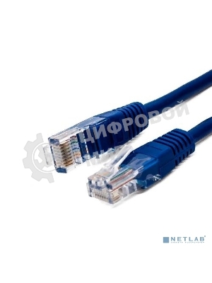 Кабель патч-корд, Filum FL-U5-C-3M-BL U/UTP 5e cat. 3м, 26AWG(7x0.16 мм), чистая медь, PVC, синий