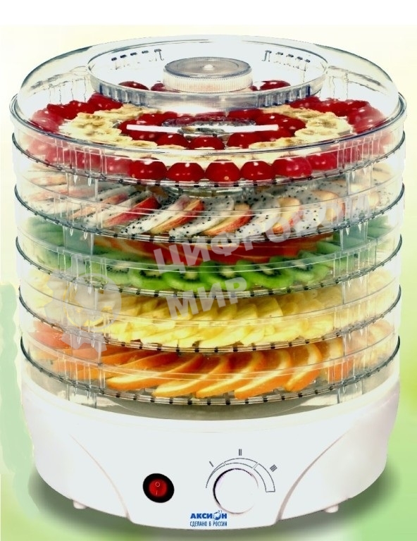 Сушка для фруктов и овощей Аксион Т 33 5под. 190Вт белый