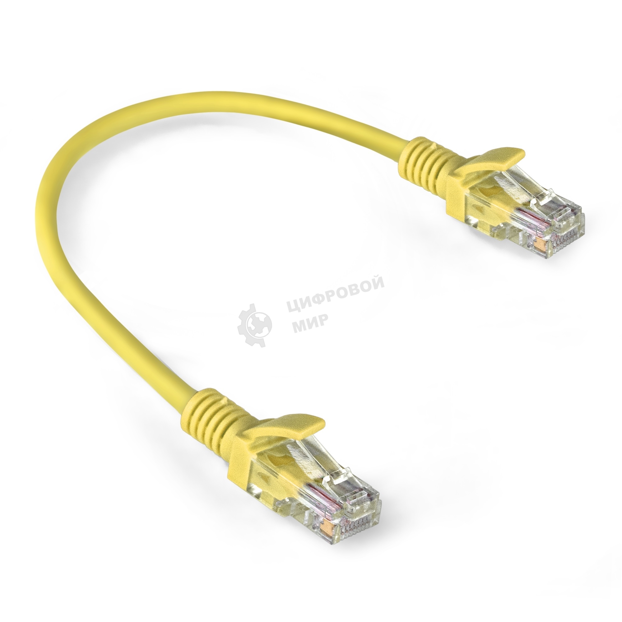 Патч-корд ExeGate EX286374RUS UTP-RJ45-RJ45-5e-0,3M-LSZH-YL, UTP, cat.5e, LSZH, 0.3м, желтый