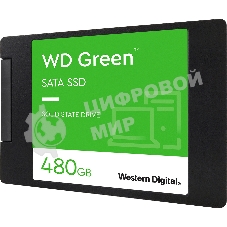 Накопитель SSD WD Green WDS480G3G0A, 480Gb, SATA III, 2.5