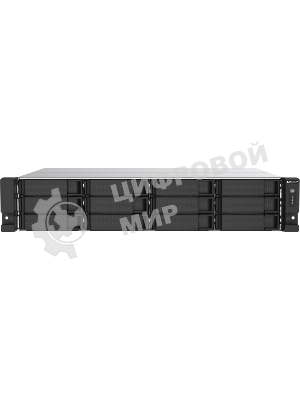 Сетевое хранилище без дисков SMB QNAP TS-1273AU-RP-8G NAS 12 HDD trays, 2x 2.5 GbE, rackmount, 2 PSU. 4-core AMD V1500B2,2 GHz, RAM 8 Gb (8 Gb UDIMM DDR4 (1 x 8 Gb) up to 32 Gb (2 x 16 Gb)). W/o rail kit RAIL-B02