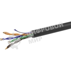 Кабель витая пара U/UTP cat.5e 4х2х24AWG solid CCA PE Out. 305м (м) Net.on 01-0301