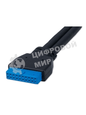 Планка USB 3.0 на заднюю панель низкопрофильная Cablexpert CC-USB3-RECEPTACLE-LP, 2 порта USB