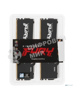 Оперативная память Kingston Fury Beast, DDR5, 16GB (2x8GB), 6000MHz, CL30, DIMM, с радиаторами, RGB, черный