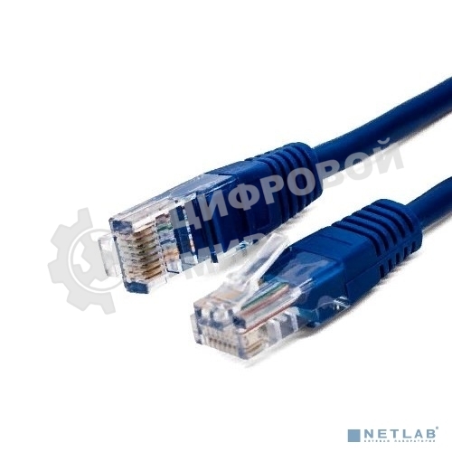 Кабель патч-корд, Filum FL-U5-C-0.5M-BL U/UTP 5e cat. 0.5м, 26AWG(7x0.16 мм), чистая медь, PVC, синий