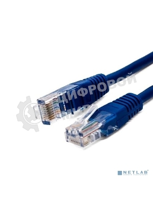 Кабель патч-корд, Filum FL-U5-C-0.5M-BL U/UTP 5e cat. 0.5м, 26AWG(7x0.16 мм), чистая медь, PVC, синий