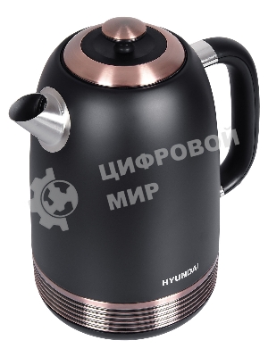Чайник электрический Hyundai HYK-S4501 1.7л. 2200Вт черный/бронзовый (корпус: нержавеющая сталь/пластик)