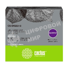 Картридж ленточный Cactus CS-DK22212 62 мм, черный шрифт, белый фон, 15.24 м для Brother P-touch QL-500, QL-550, QL-700, QL-800