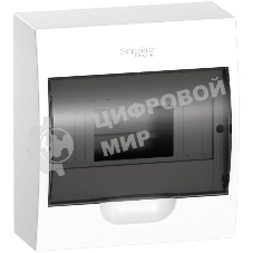 Бокс ОП EASY9 навесн. с прозрачной дверью 1ряд 8мод. SchE