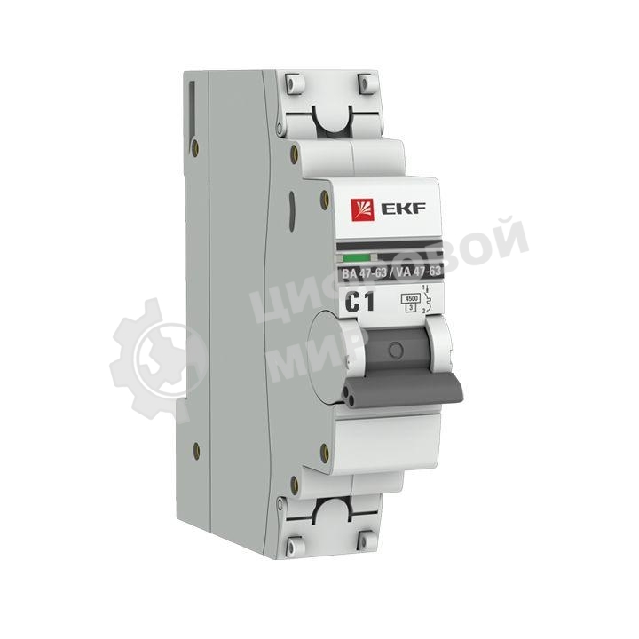 Выключатель автоматический модульный 1п C 1А 4.5кА ВА 47-63 PROxima EKF mcb4763-1-01C-pro