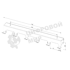 Вешалка Rexant навесная на дверь, 6 крючков, белый