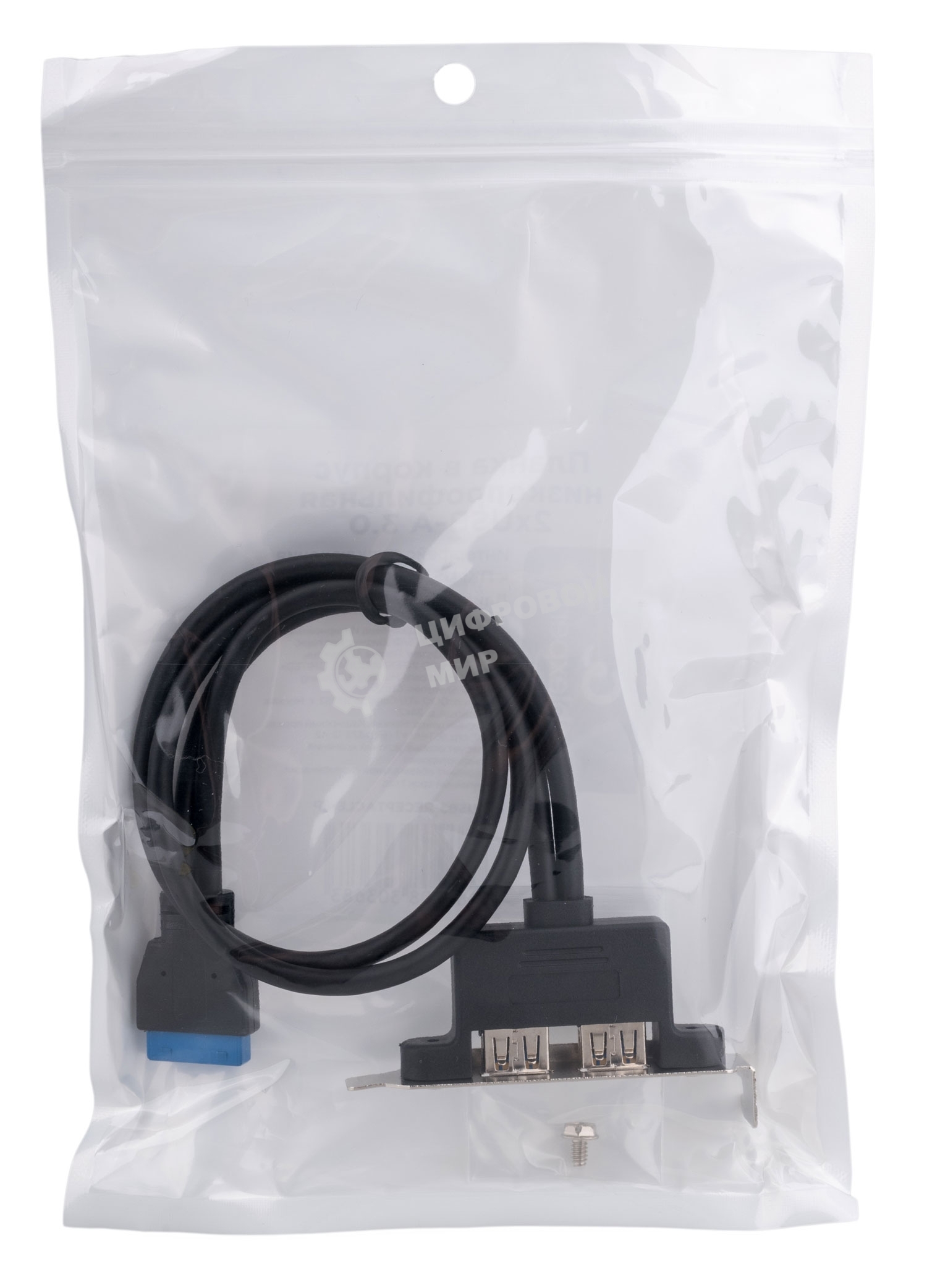 Планка USB 3.0 на заднюю панель низкопрофильная Cablexpert CC-USB3-RECEPTACLE-LP, 2 порта USB