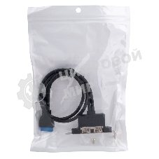 Планка USB 3.0 на заднюю панель низкопрофильная Cablexpert CC-USB3-RECEPTACLE-LP, 2 порта USB