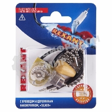 Выключатель Rexant для настенного светильника c проводом и деревянным наконечником, серебряный, 1 шт.