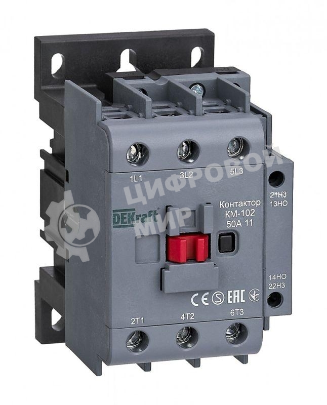 Контактор КМ-102 3п/50А 1НО+1НЗ 230В AC SchE 22007DEK