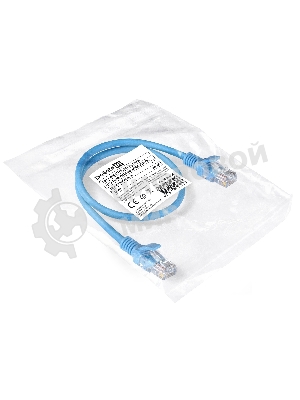 Патч-корд ExeGate EX286380RUS UTP-RJ45-RJ45-5e-0,5M-LSZH-BL, UTP, cat.5e, LSZH, 0.5м, синий