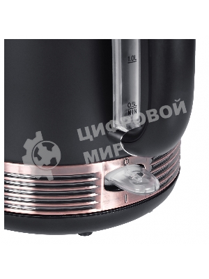 Чайник электрический Hyundai HYK-S4501 1.7л. 2200Вт черный/бронзовый (корпус: нержавеющая сталь/пластик)