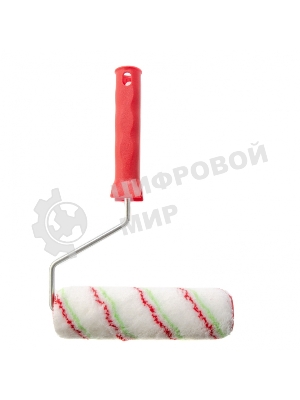 Валик Сибртех Эмали, 180 мм, ворс 12 мм, D 36 мм, D ручки 6 мм, полиамид, полиакрил