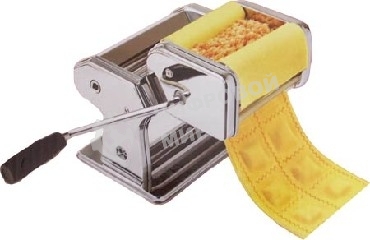 Лапшерезка KELLI KL-4111 (Насадка д/пельменей (равиолли). 9 режимов толщины раскатки теста. Нож д/резки теста. Нарезной блок для 2-х видов лапши. Нарезка лапши 2 мм и 6.6 мм. Валик д/раскатки теста. Регулятор толщины теста. Механический привод. Инструкция + рецепты.)