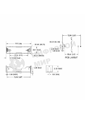 Батарейный отсек Rexant 1х18650 Li-ion (на плату)