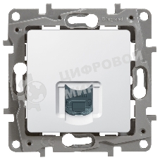 Розетка компьютерная ETIKA RJ45 кат.5 UTP, белый