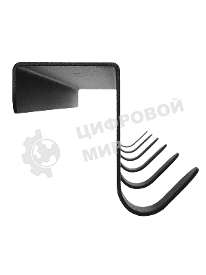 Вешалка Rexant навесная на дверь, 6 крючков, черный