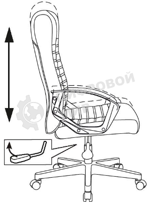 Кресло Бюрократ CH-480LT черный, экокожа